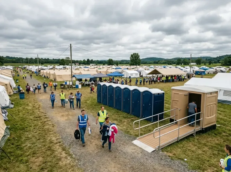 disaster-relief-camp-restrooms-010 — frequently asked questions, Dumpster & Portable Bathrooms Rental in Mountain View, AR